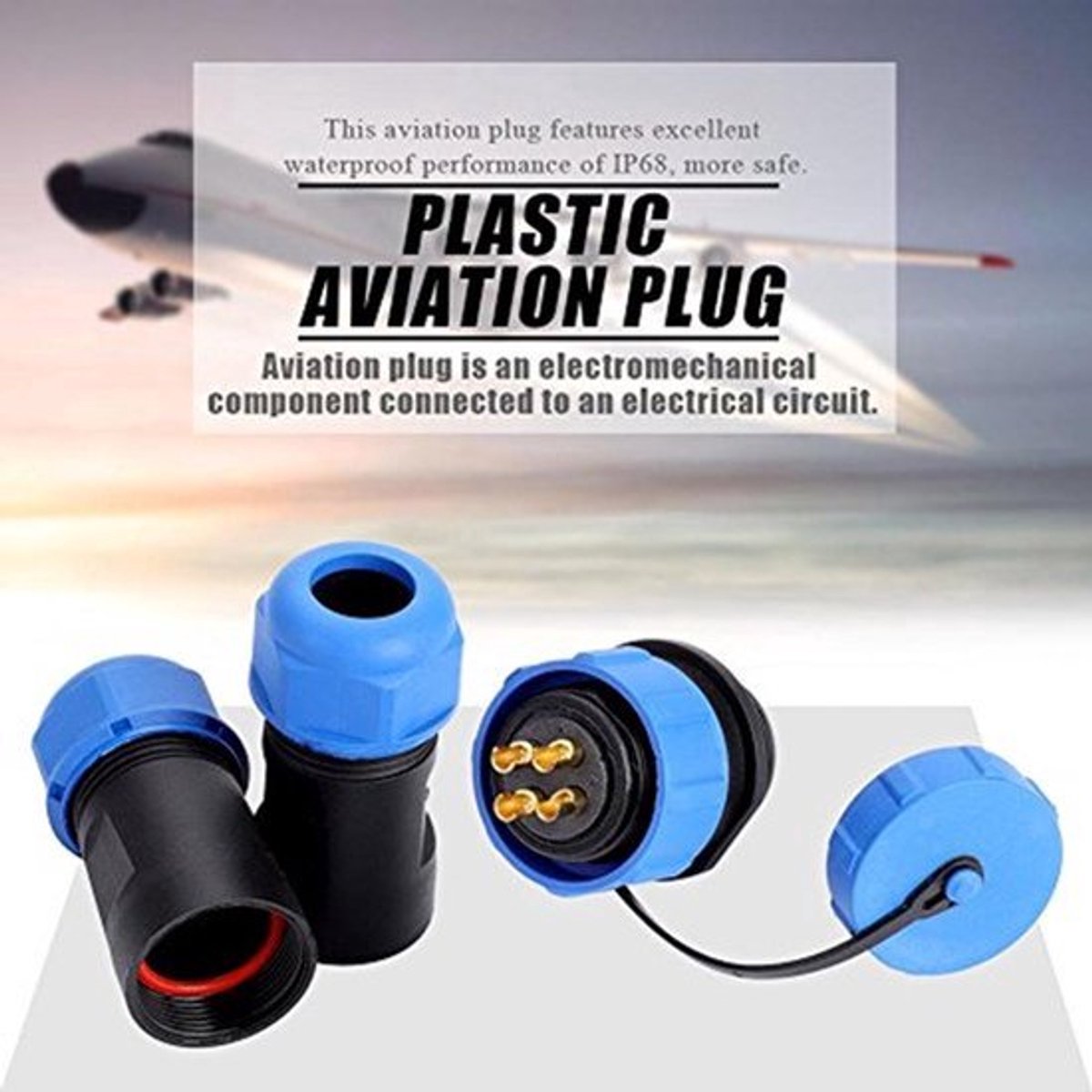 Air Flow Switch Connector SP21 IP68 4-Pin - Waterdichte Plug voor Luchtvaarttoepassingen