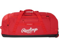 Rawlings YADI2 Wheeled Equipment Bag (Catcher) Kleur Scarlet Wheeled Bag voor Sport Honkbal/Softball