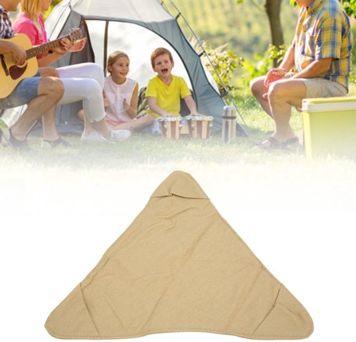 Bushcraft Fabric Camping Stoel 36,5 cm Hoog Draagbaar Lichtgewicht Waterdicht Zacht Tarpaulin Zijlengte Mini Camping Kruk Katoen (36,5 cm)