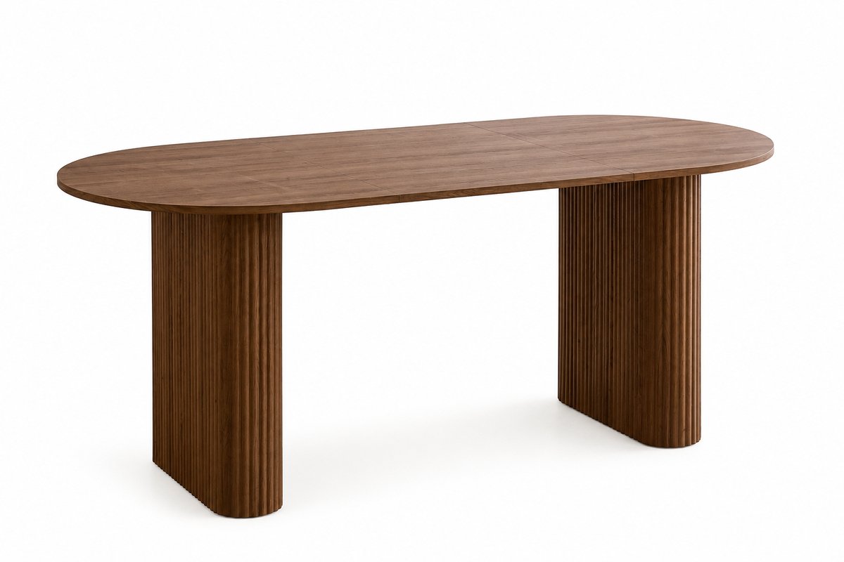 Bruinsma INEX Eettafel - Eettafel Ovaal - Moderne Eetkamertafel - Vergadertafel - Houten M
