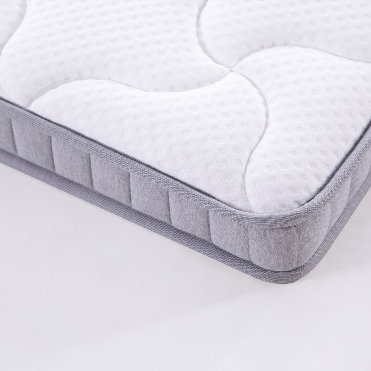 DESMIU Matras 140x190 cm – 7-Zones Pocketveringmatras Met Traagschuim – Drukverlagende Ondersteuning – Voor Slaapbank En Klapbed – Schuim En Veren – Wit – Zonder Matras