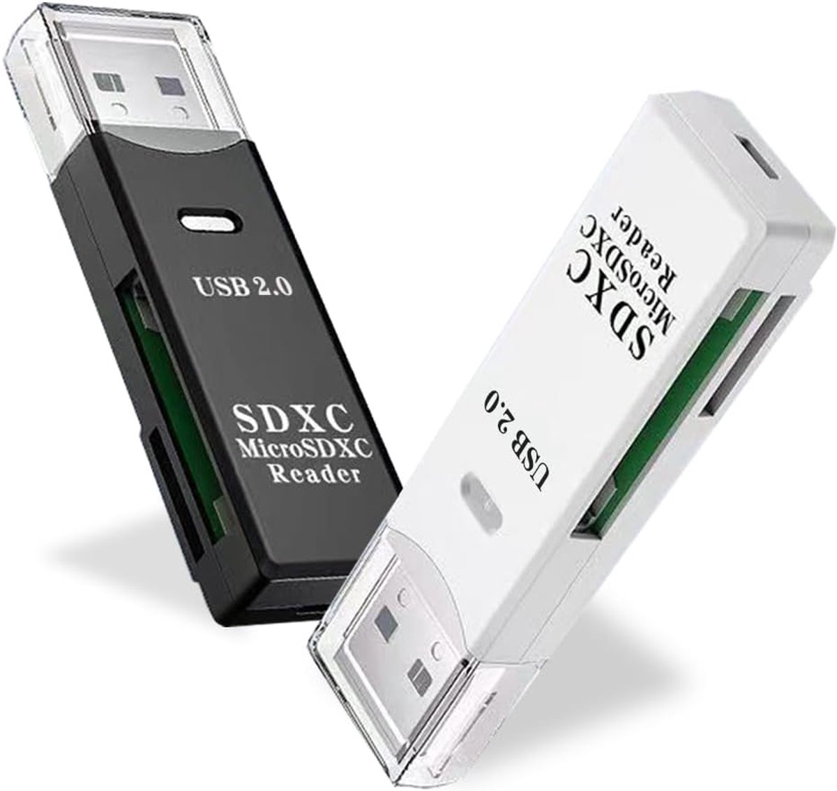 Thijox - Micro SD-kaartlezer 2-in-1, SD/TF geheugenkaartlezer voor SDXC, SDHC, Micro SDXC, Micro SD, UHS-I - Ideaal voor camera's, smartphones en lapt
