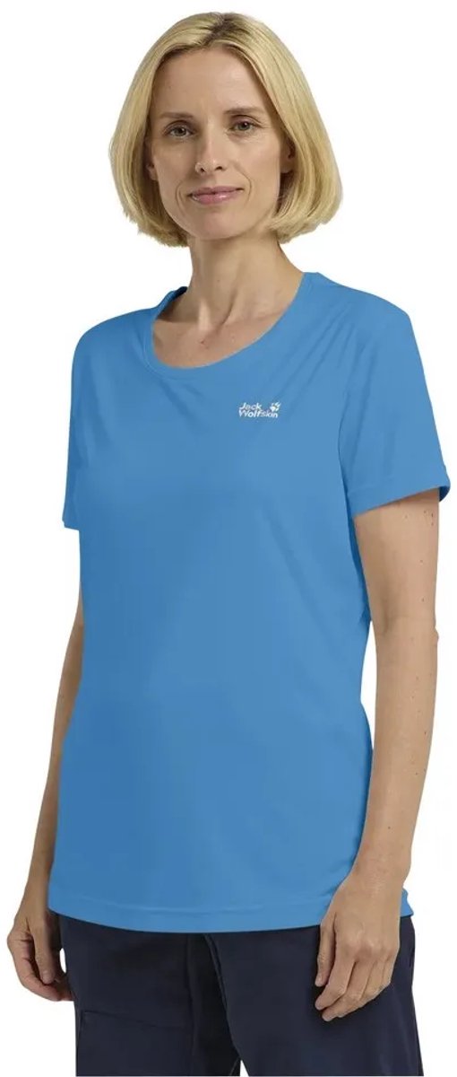 Jack Wolfskin Tech T-shirt Met Korte Mouwen Blauw XS Vrouw