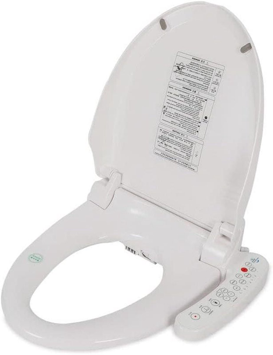 Elektrisch Bidet - Intelligente Toiletbril - Hygiënisch Reinigen - Verwarmde Zitting - 51 x 46 cm - Wit