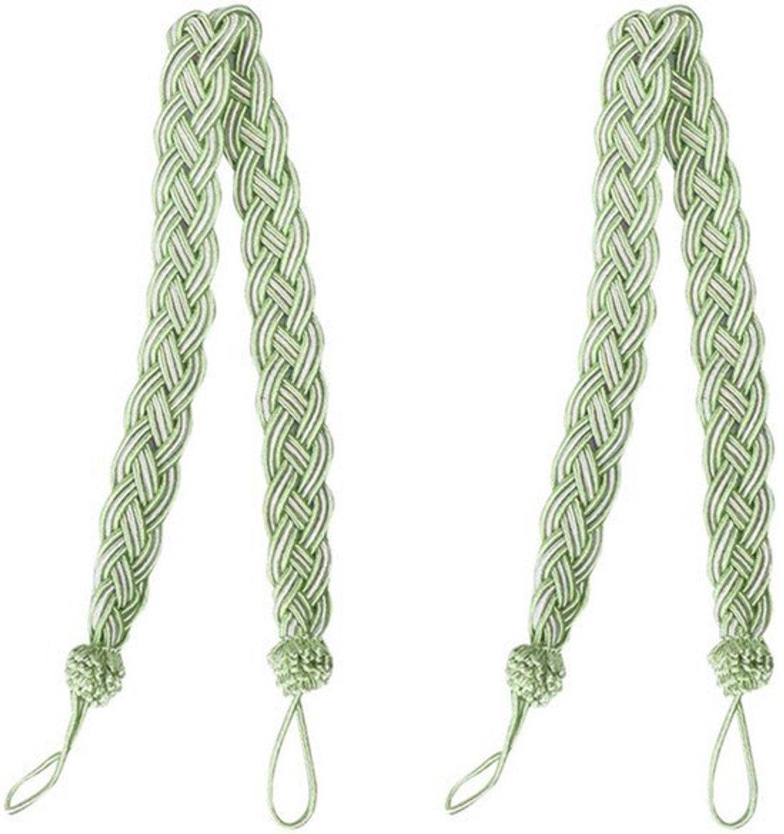 Gordijnhouders 58 cm - Groene bloemvorm - 2 stuks