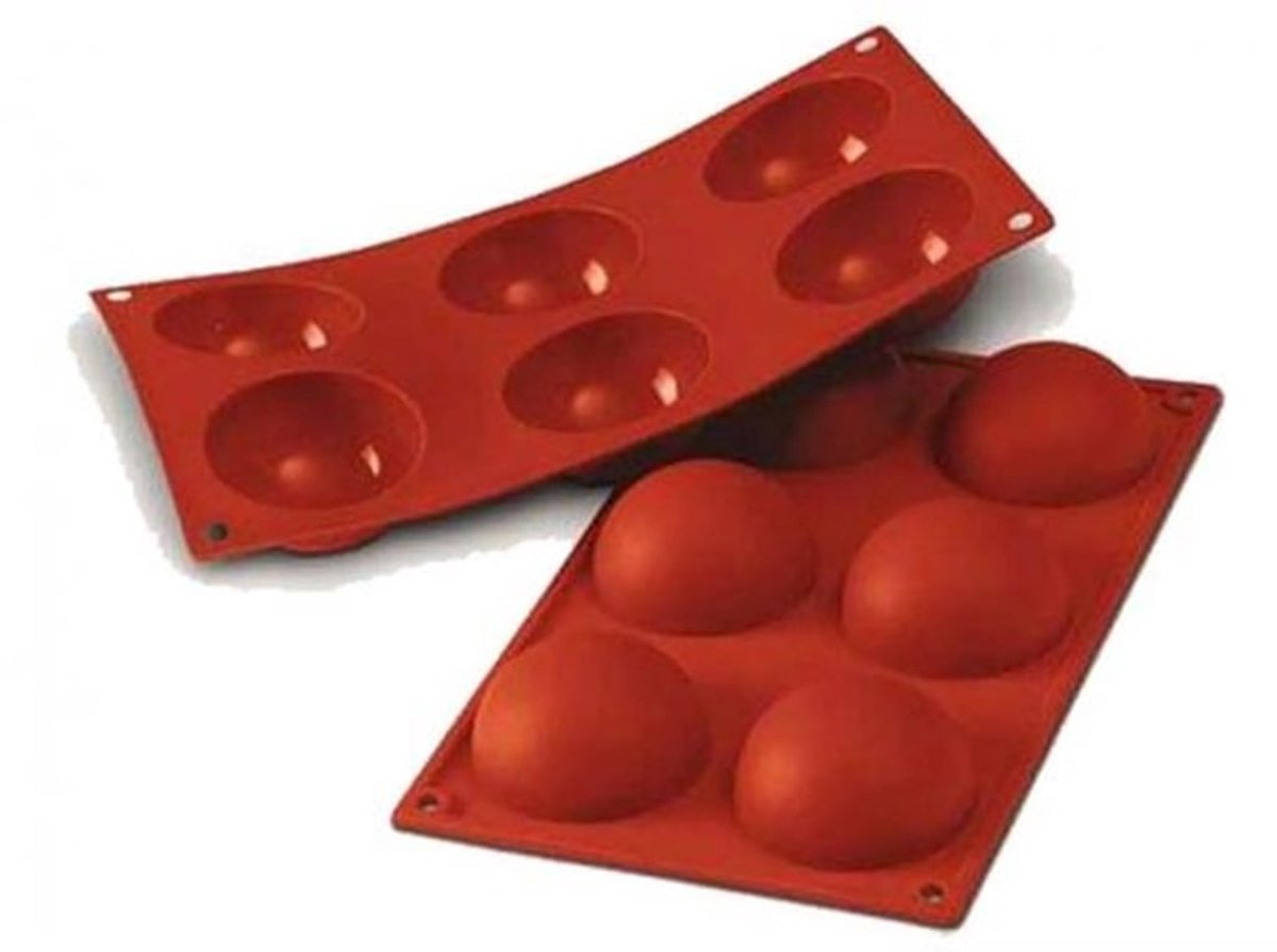 Siliconen Vorm Halve Bollen Ø70mm - Perfect voor Bakken en Bevroren Desserts