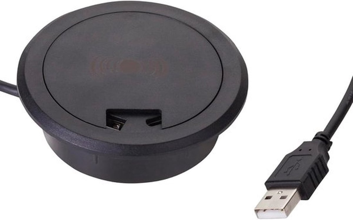 Draadloze Oplader Ø 73 mm voor Smartphones met Qi-Technologie - Inbouwdesktop Lader