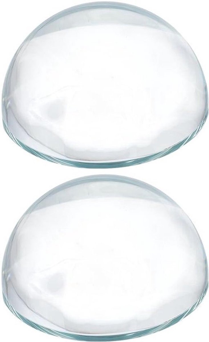 2 Stuks Vergrootglazen Dome Magnifiers, Transparante Presse-papier van 9.7cm, Krant Lezen Vergrootglas - Display Decoratie.