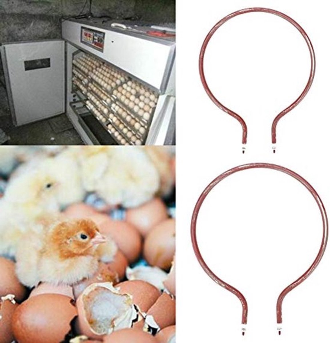 Ronde Dier Incubator Verwarmingsbuis, Boerderij Kip Pluimvee Uitkomen Gereedschap Accessoires (200W)