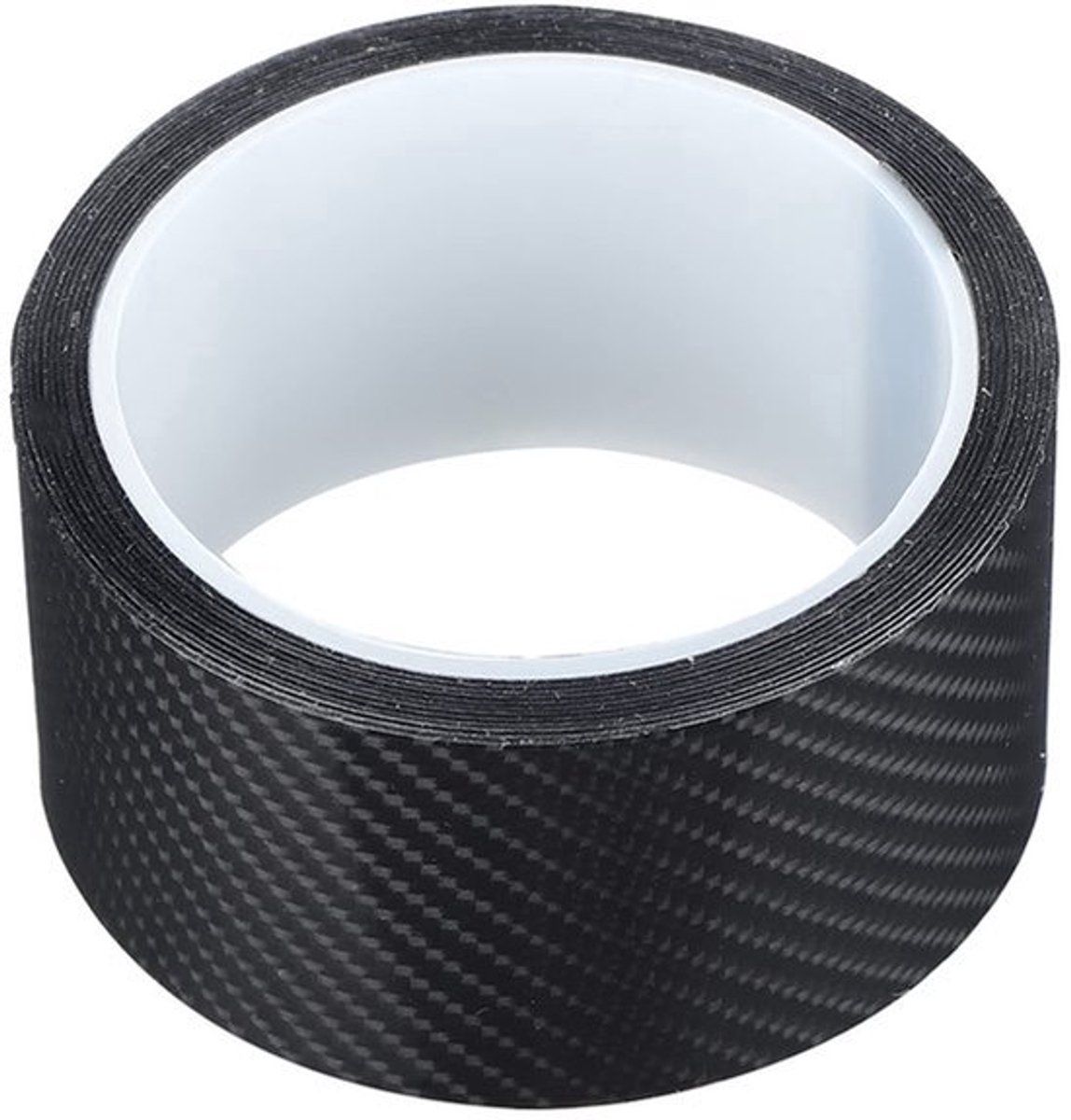 Carbonevezel Auto Deur Drempel Rand Bescherming Tape 5 cm x 3 m - Zwart - Zelfklevend