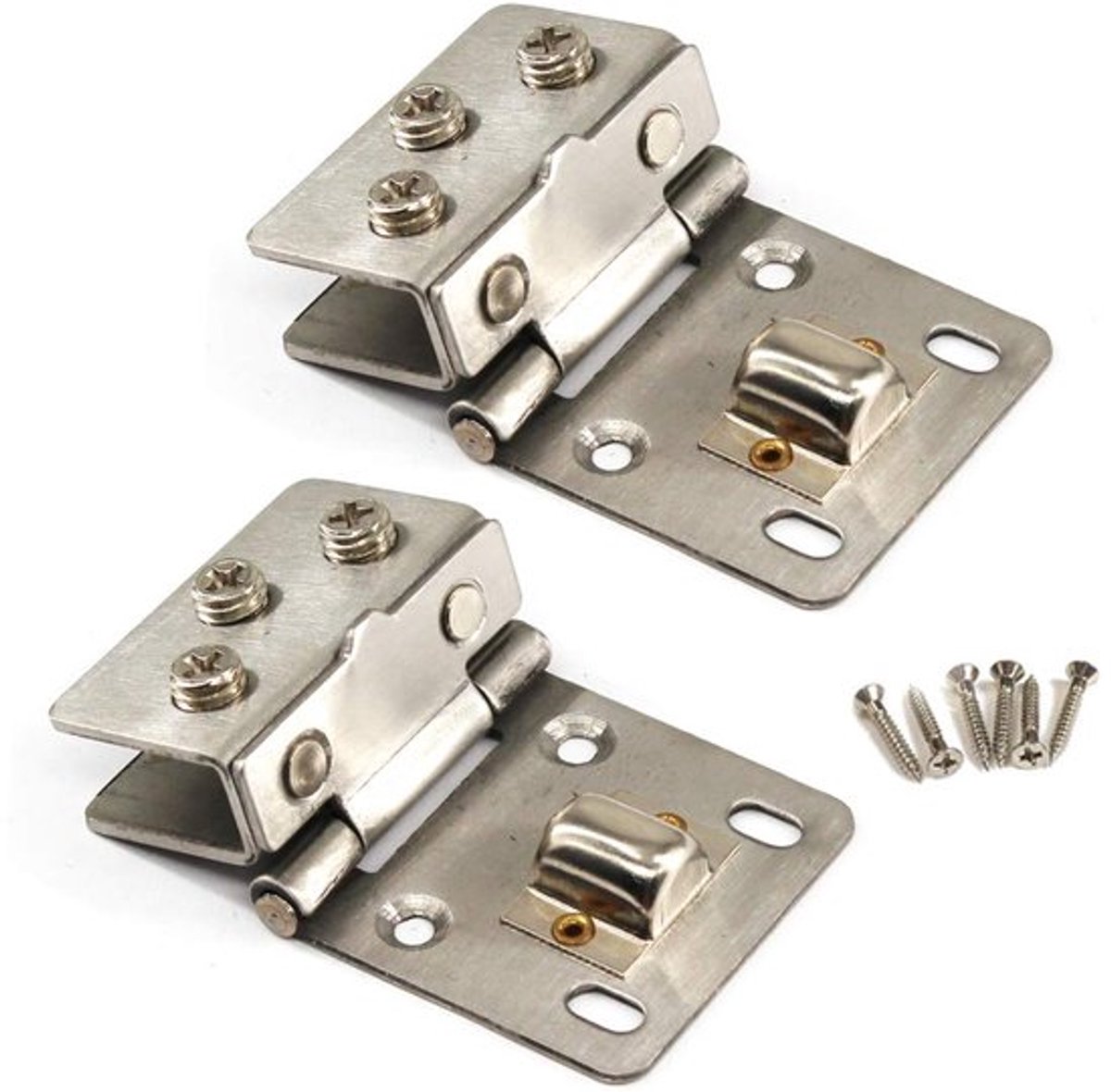 90° Glazen Deur Pivot Scharnier Kit Zink Legering Douche Scharnier Glazen Deur Klem Clip met Schroeven, Aanpasbare 8-10mm Glas