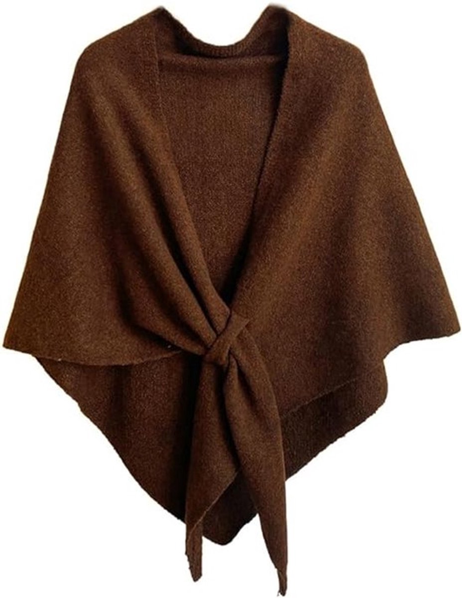 2025 Dames Coffee Sjaal - Gemengde Sjaal - Veelzijdig - Zacht en Comfortabel - Kan gebruikt worden als Sjaal of Vest - One Size Fits All