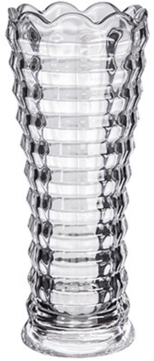 Alessandro bloemenvaas Iconic - transparant decoratief glas - H18 cm - conische vorm