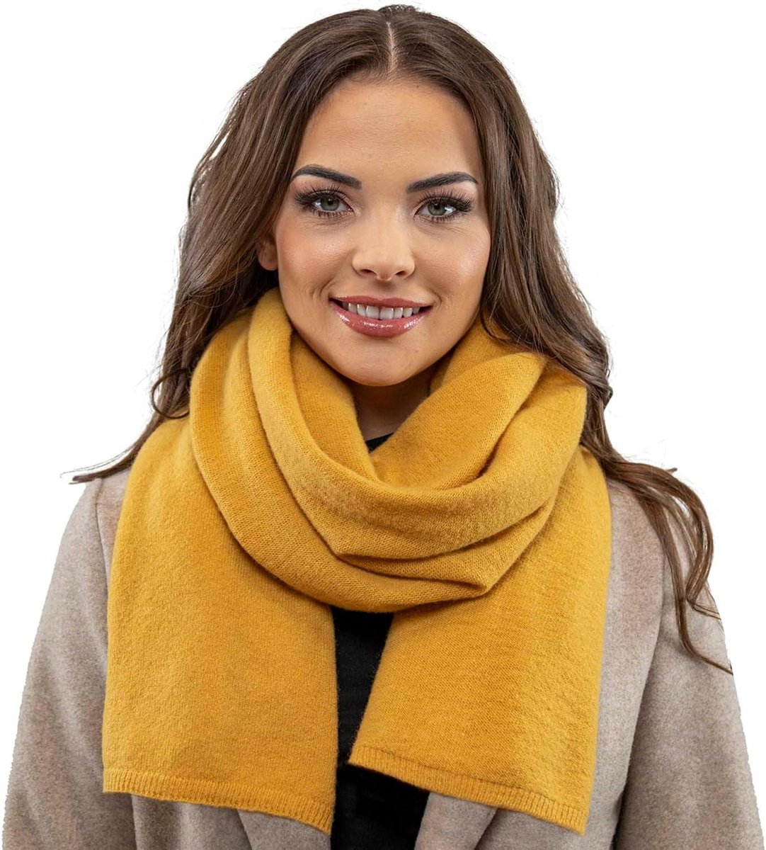 Dames Sjaal - Warme Nekwarmer - Winterse Warmte - Zacht Gebreid - 200x40cm - Grijs