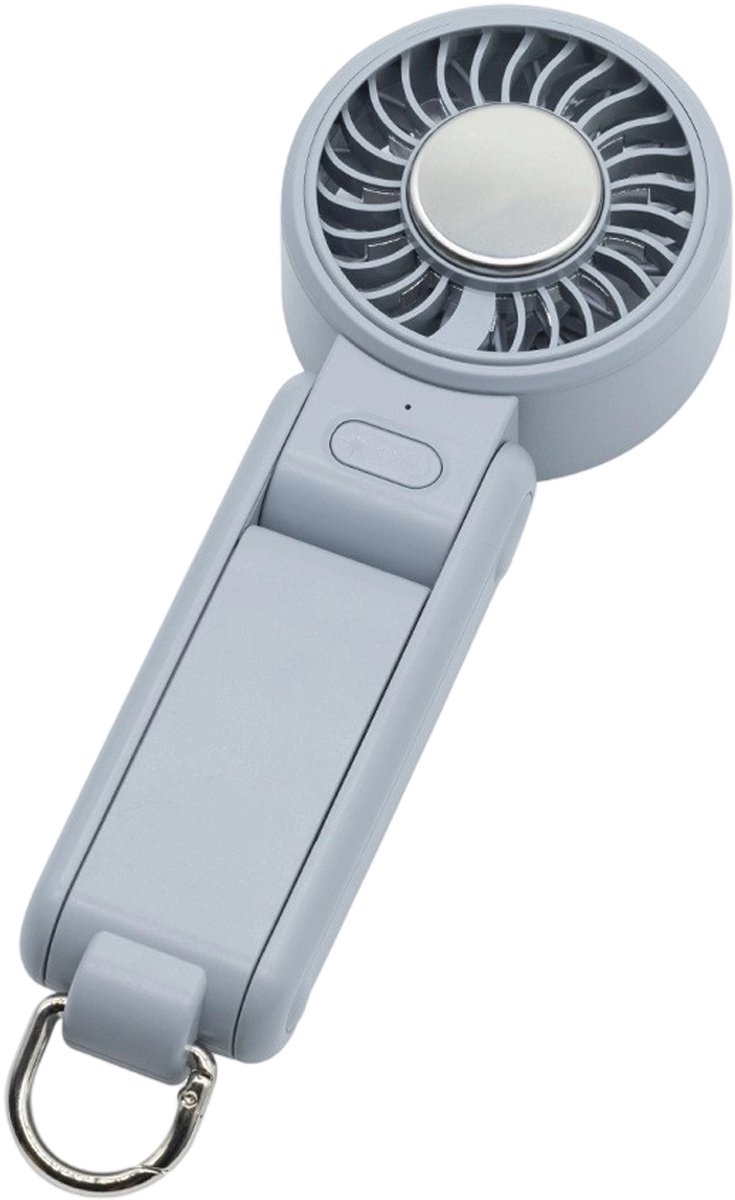Ultiem veelzijdige handventilator: krachtige motor, led-display, oplaadbaar, inklapbaar ontwerp, 3-in-1 draagbare ventilator voor in de hand, op het bureau of om de nek – ideaal voor op reis.