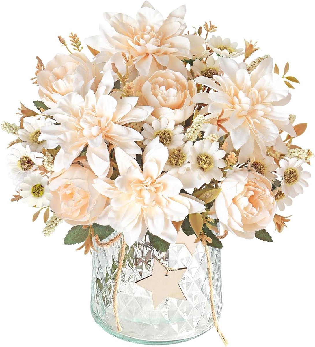 Kunstbloemen Boeketten - Zijden Bloemen - Decoratie Binnen Buiten - UV-bestendig Kleurvast