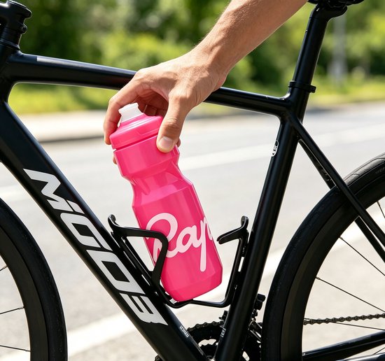 Bidon 710ml Fiets - Roze - Lichtgewicht Sportfles BPA-vrij - Fitness Waterfles - Geschikt voor Alle Bidonhouders - Vaatwasbestendig - Shakebeker - Recyclebaar & Sterk - Fietsaccessoires — afbeelding 3