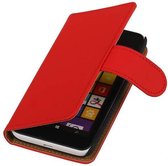 Bookstyle Wallet Case Hoesjes Geschikt voor Nokia Lumia 530 Rood