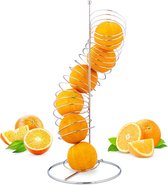 Relaxdays sinaasappelhouder - metaal - spiraal - fruithouder - fruitmand - standaard