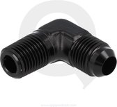 Aluminium adapter male 90° D06 - 3/8 NPT