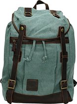 Scippis rugzak 'Coogee' Canvas met leer Blauw