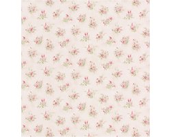 Dollhouse 3 Tatianna Sprig roze/prs  behang (vlakvinyl, beige)