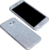 Xssive Glitter Sticker voor Samsung Galaxy S6 G920 Zilver Duo Pack - 2 stuks