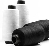 4 Stuks Polyester Naaigaren  | Garen | Voor Naaimachine en Naald | 2x Wit en 2x Zwart