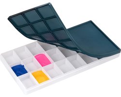 Mengpalet met zacht deksel voor verf - 24 vakken voor aquarel, gouache en acrylolieverf