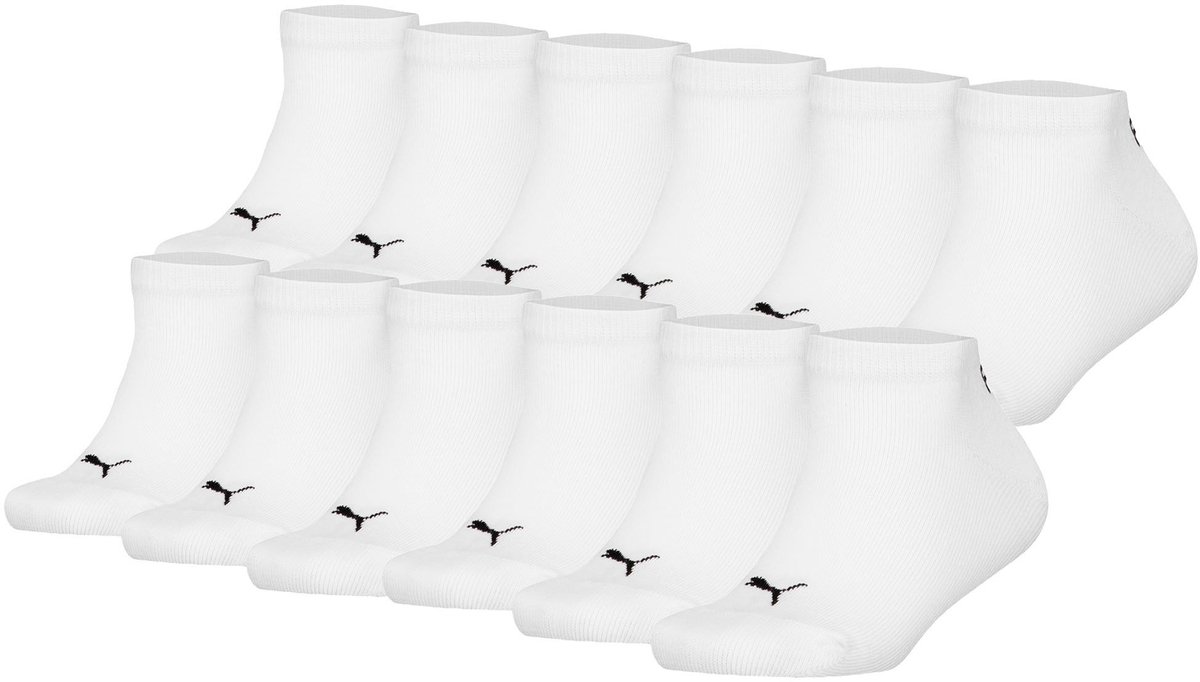 Puma Sokken Plain Sneaker 12P Verpakking van 12 Wit