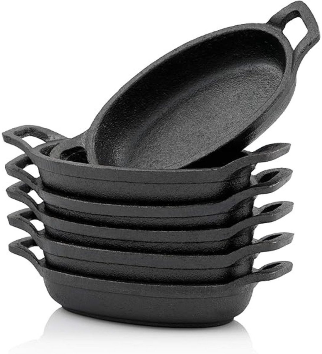 GTB® Skillet Gietijzer - Gietijzeren Koekenpan - Skillet - Zwart - 20cm x 20cm x 5cm