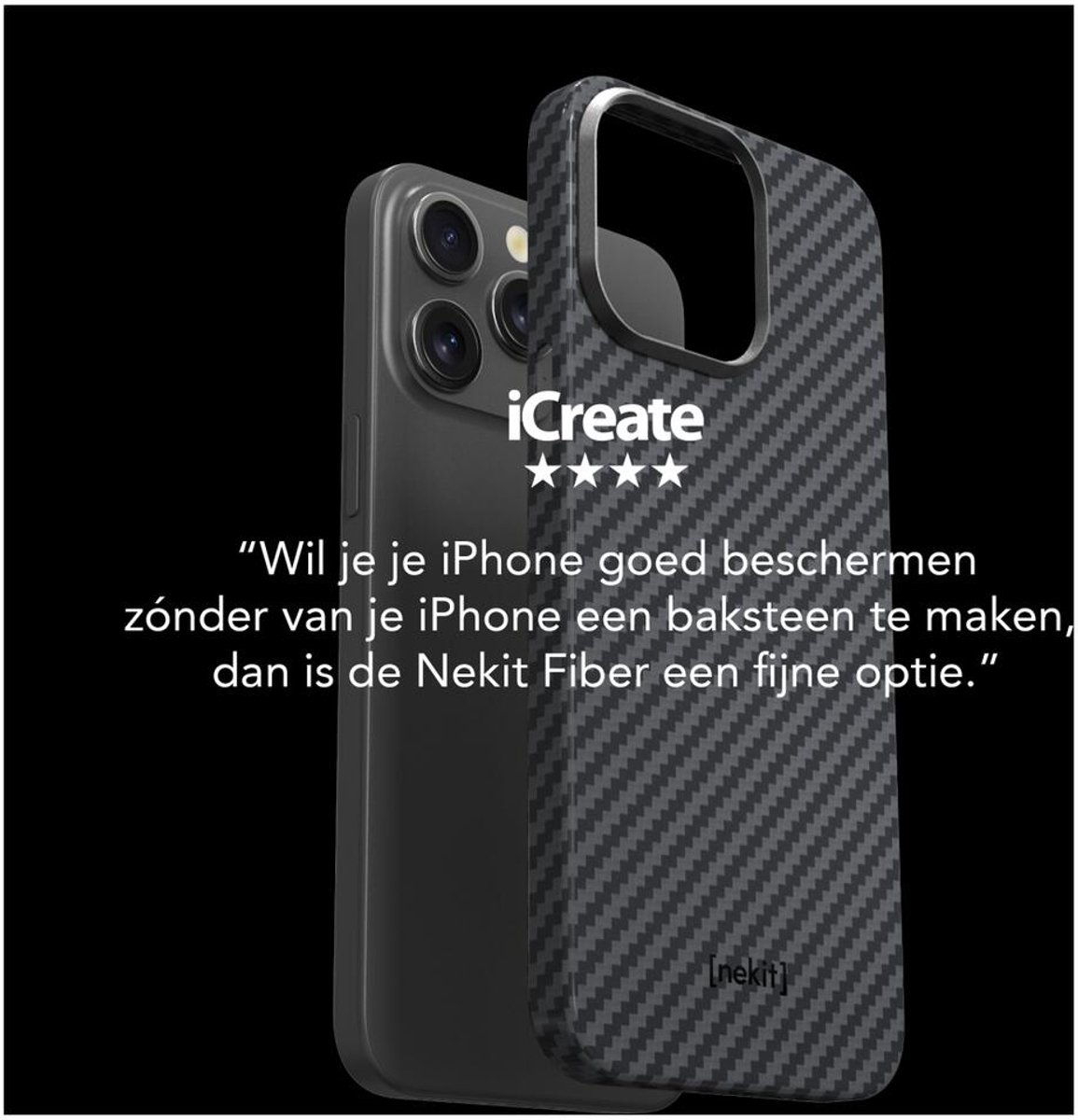NEKIT Fiber Hoesje Geschikt voor Samsung Galaxy Z Flip 7 - Compatibel met MagSafe en Qi2 - High-Tech Kevlar - Back Cover Ultra Dun - Blauw