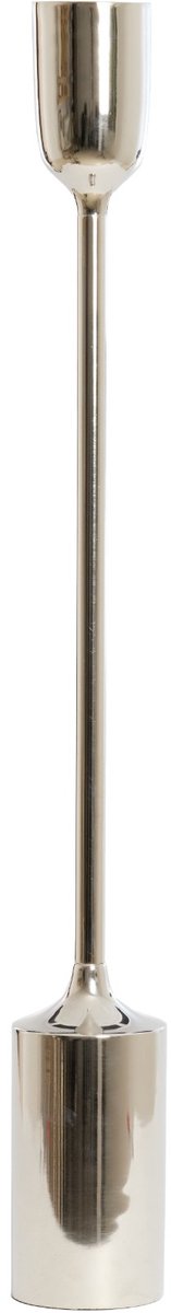 Kandelaar Velez - Glanzend Zilver - Ø13x104cm - - Metaal - Moederdag - Moederdag cadeautje - Moederdag cadeau voor mama