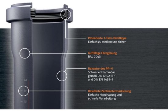 Tuyau HT 110 mm, tuyau d'évacuation DN 110 x 500 mm