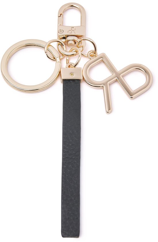 Porte-clés dR Amsterdam | Porte-clés en cuir pour adultes | Porte-clés pour hommes et femmes | Idéal comme cadeau pour la Vaderdag ou la fête des mères | Porte-clés pour voiture | Porte-clés élégant en cuir Menthe - 110392 Noir