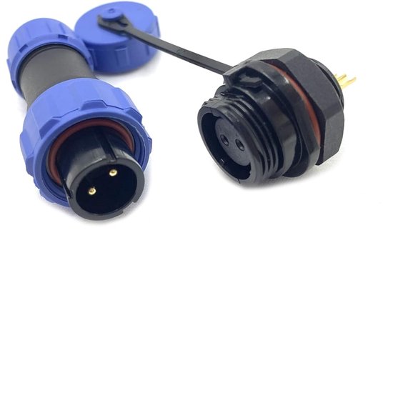 2-pole aviation plug - SP13 - IP68 male and female bus cable connector ...