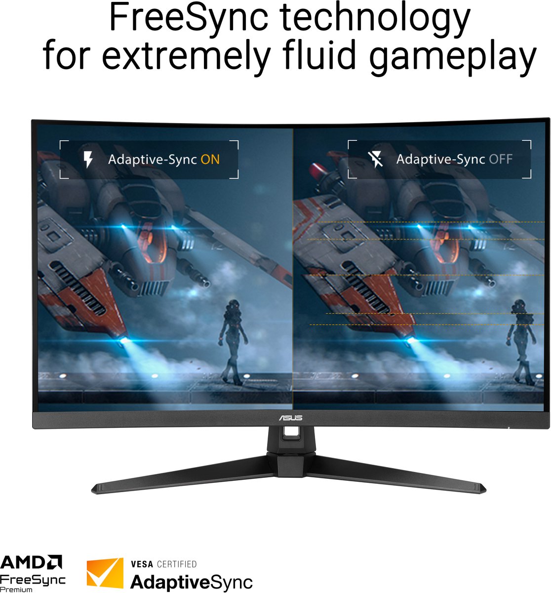 ASUS TUF Gaming VG32VQM5B - FHD Fast VA Curved Gaming Monitor - 250Hz - 0.5ms - 31.5 Inch thumbnail 5