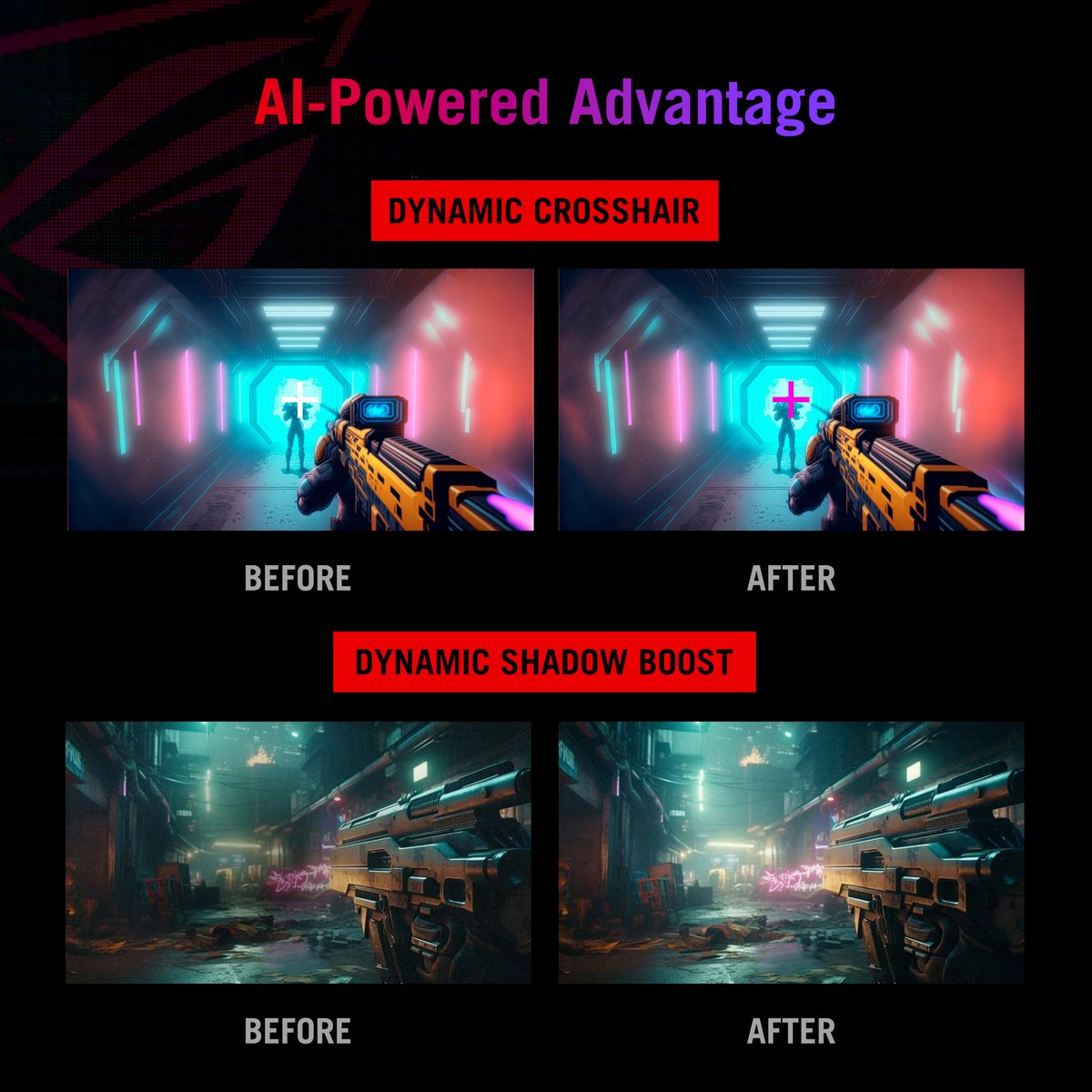 ASUS ROG Strix XG27ACMS Gaming Monitor 320Hz 27 Inch - afbeelding 3