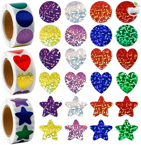 FloraVigo 8-Piece Glitter Stickers for Kids, 156 Animal Patterns