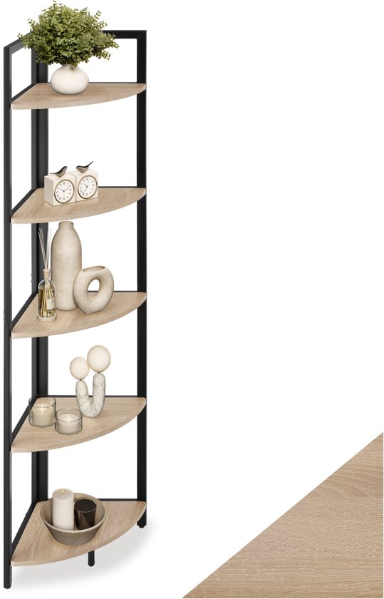 tectake - Meuble d'angle Castlebar 30x30x150cm - marron clair - 404772