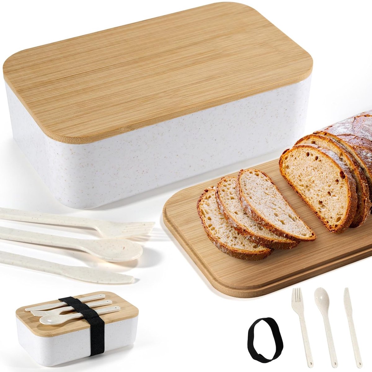 Bento Box - milieuvriendelijk - 1 stuk - 1000 ml - PP-kunststof