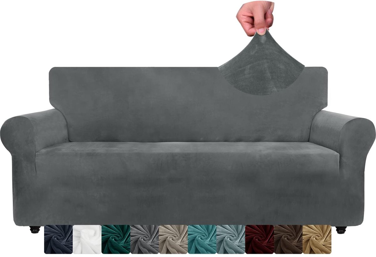 Elastische bankovertrek - Bescherming en comfort - 1 stuk - Fluweel