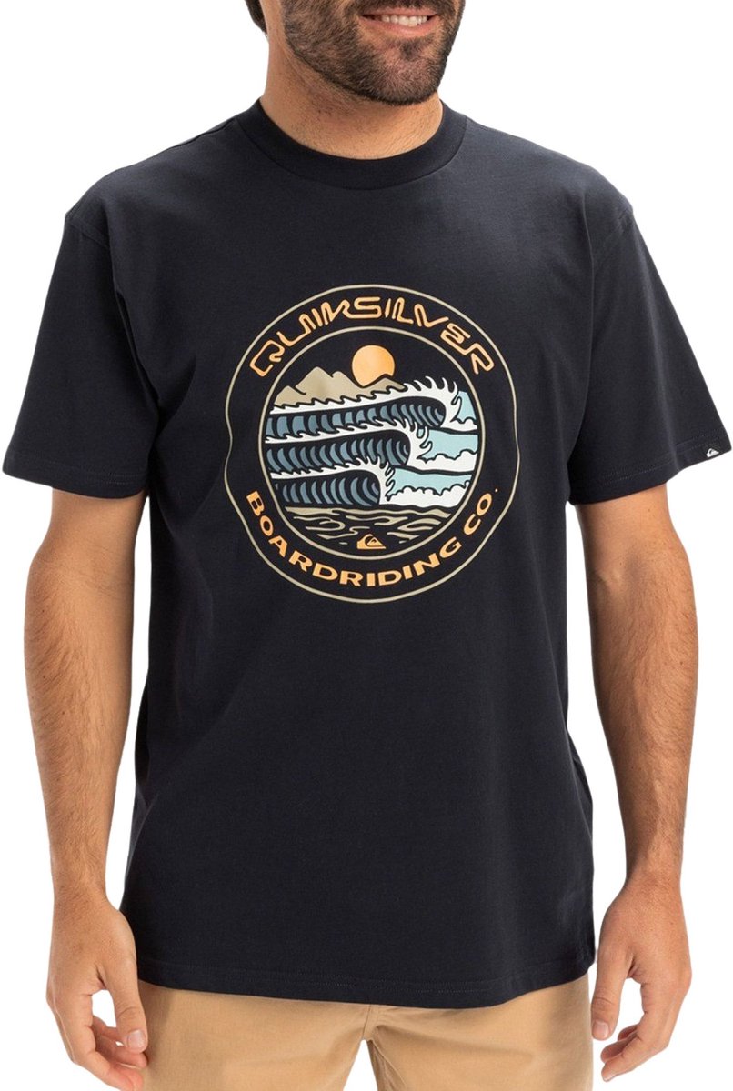 Quiksilver Ev Three Seas Heren T-shirt Eqyzt08051-ktp0 Kleur Zwart