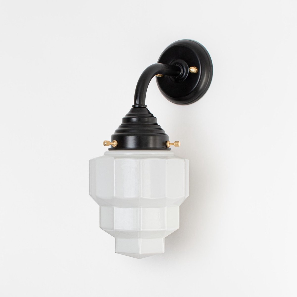 Buitenlamp - Wandlamp Empire Curve Zwart - Art Deco Trade