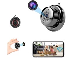 Mini Spy Camera - 1080P HD Nachtzicht - Bewegingsdetectie - WiFi & Tweeweg Audio - Voor Beveiliging Thuis, Auto of Buiten - Voor Ouders & Reizigers - Zwart - 1 stuk