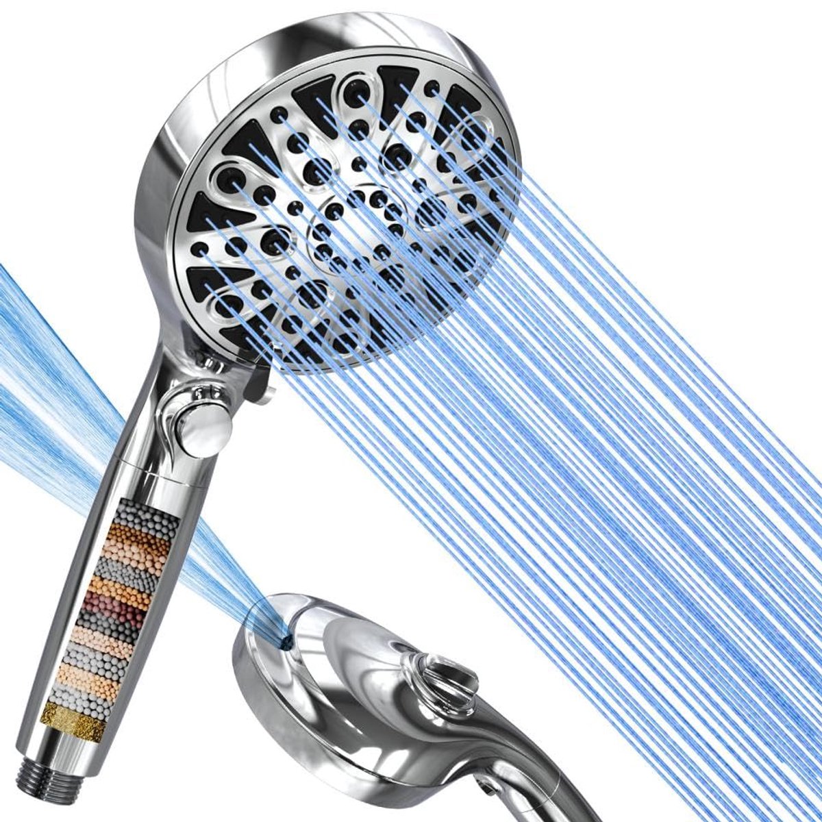 Ibenzoa® Innovatieve handdouche met filtertechnologie en diverse straalopties voor een luxe douche-ervaring