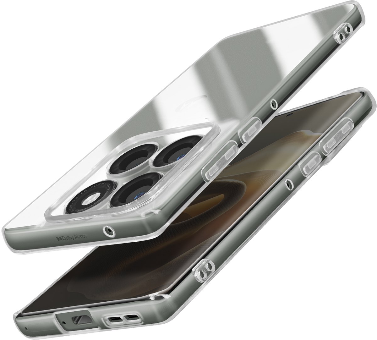Avizar Hoes Geschikt voor Motorola Edge 60 Pro Zacht Silicoon, Transparant