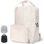 ONYX Rugzak 20L met Laptopvak - Afneembare Organizer etui - Dames en Heren - Laptoptas - Schooltas - Rugtas - Beige