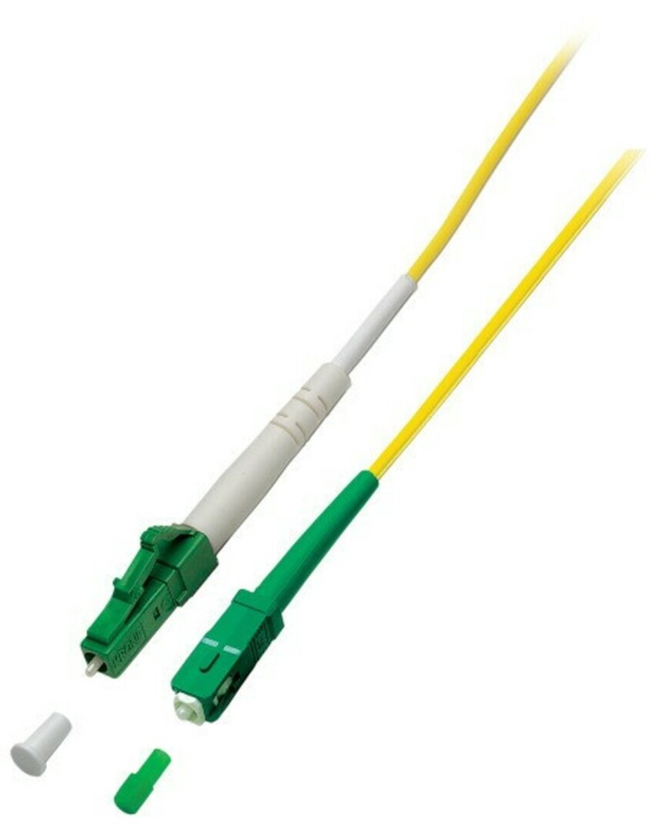 Danicom OS2 simplex glasvezel kabel LC/APC-SC/APC 1m