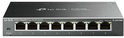 TP-Link TL-SG108E 8-poorts Gigabit Easy Smart Switch, frontaal bekeken.